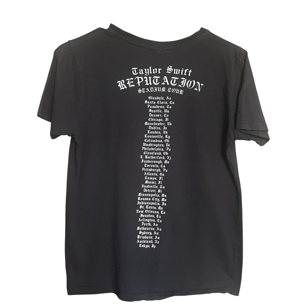 Taylor Swift 2018 Reputation Stadium Tour Tee SZ S BLK Pop Music Swiftie - Picture 2 of 8